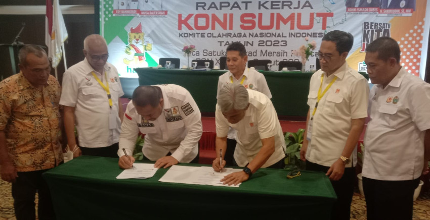 Buka Raker KONI Sumut, Baharuddin Siagian Serukan Slogan PON 2024 Bersatu Kita Juara