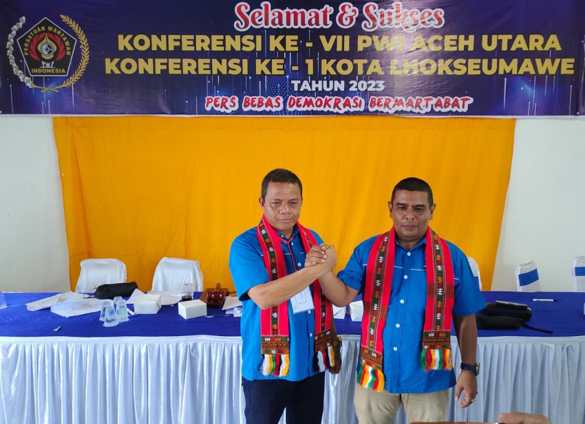 Sayuti Achmad dan Abdul Halim Pimpin PWI Lhokseumawe