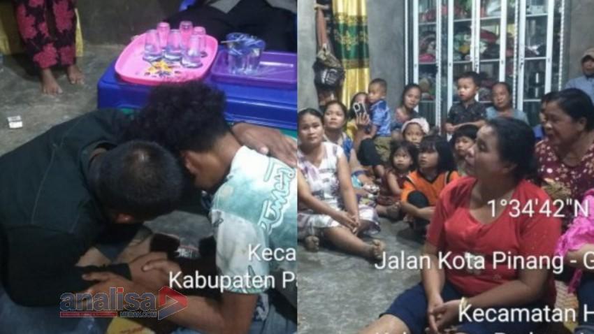 Usai Rusuh Dipesta, 2 Pria di Paluta Terpaksa Pelukan Dihadapan Warga. Ngak Malu Ta?