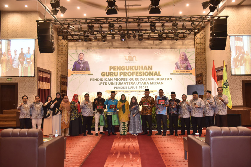 UIN Sumut Kukuhkan Guru Profesional Program PPG, Prof Nurhayati Dorong Untuk Lebih Giat Kembangkan Ilmu