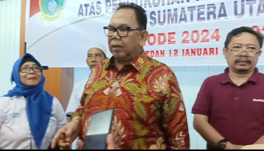 Pokja Wartawan DPRD Sumut Dikukuhkan, Baskami Ginting Ajak Wartawan Kumandangkan Kesejukan Jelang Pemilu 2024