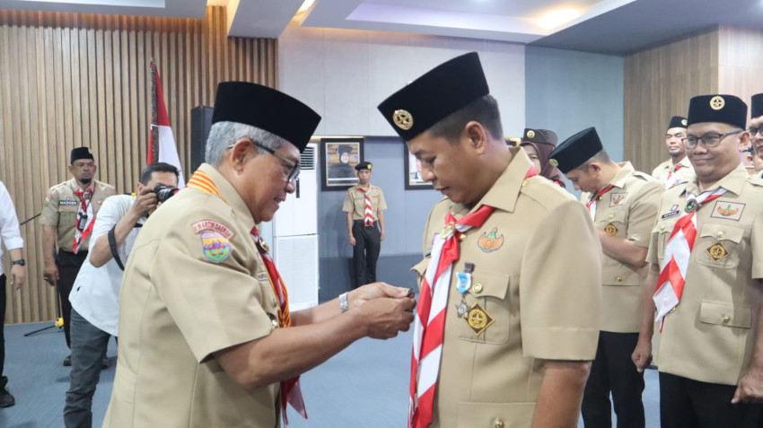 Ka.Kwardasu Lantik Rektor USU sebagai Ketua Majelis Pembimbing Gerakan Pramuka
