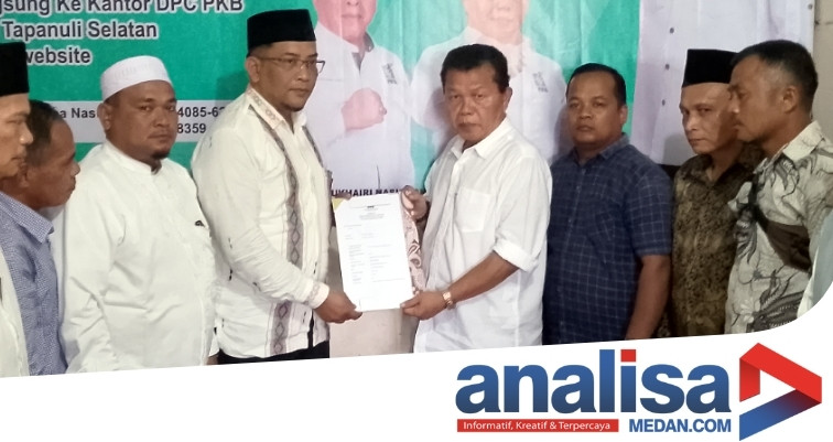 Rasyid Dongoran Serahkan Berkas Bakal Calon Kepala Daerah Ke PKB Tapsel