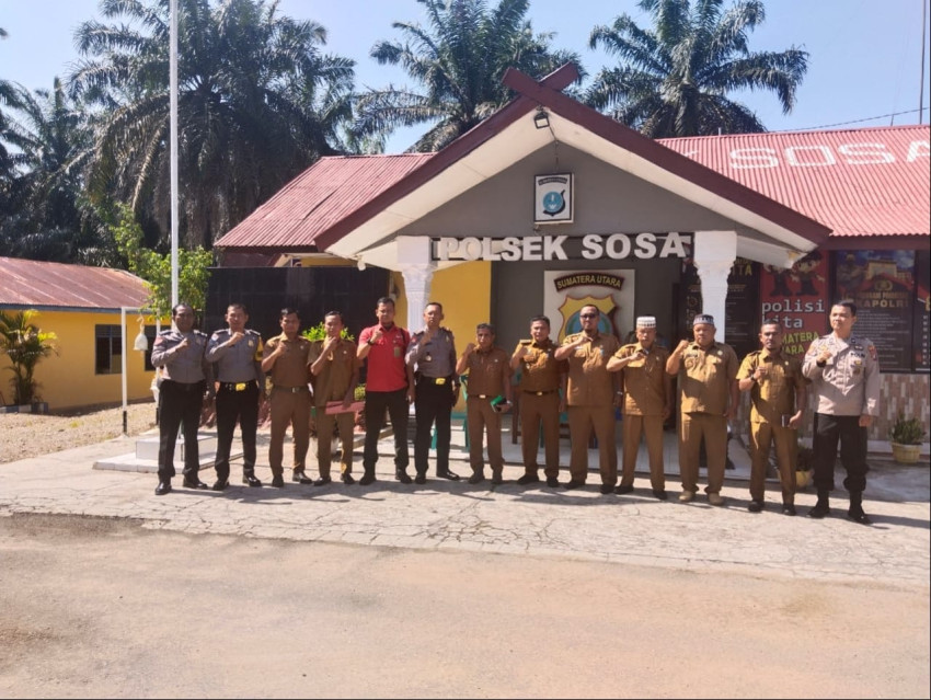 Cegah Karhutla, Polsek Sosa Menggelar Rakor dengan Manggala Agni dan Polhut