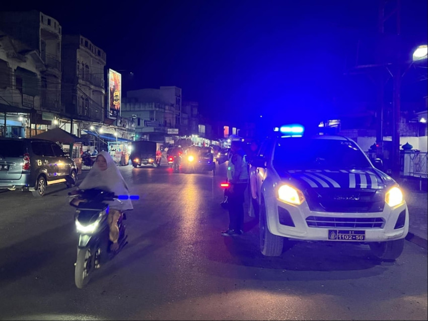 Antisipasi Kejahatan Jalanan dan Gangguan Kamtibmas, Polres Palas Patroli Blue Light