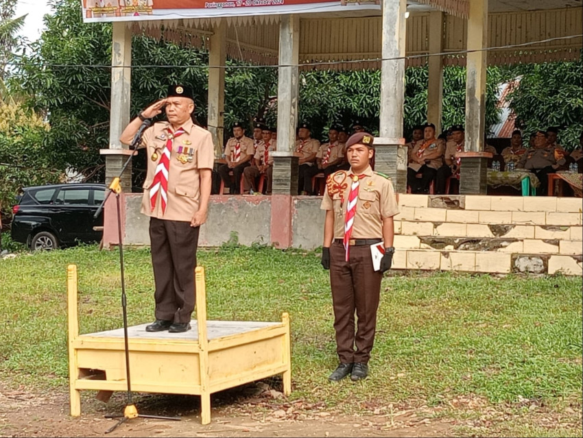 Sekda Buka Perkemahan Bakti Saka Bhayangkara Kwartir Cabang Palas