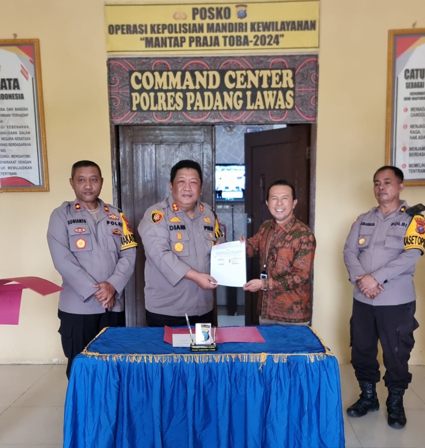 BRI BO Sibuhuan Tekan MoU dengan Polres Palas Pengamanan Object Vital