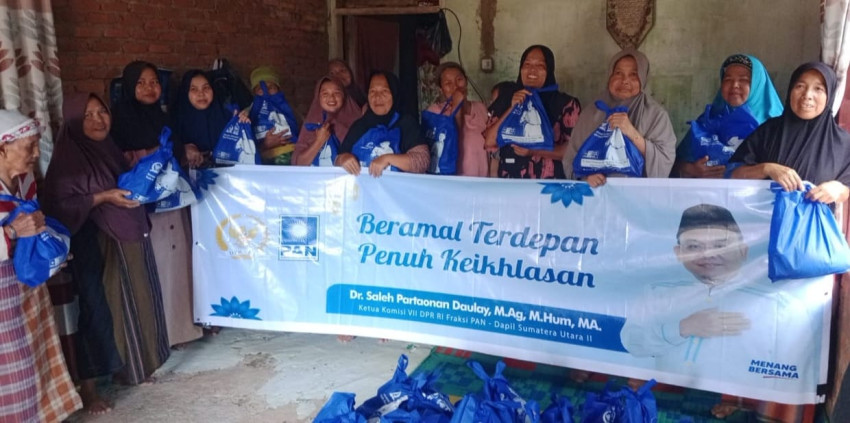 Ribuan Paket Sembako Ketua Komisi VII DPR RI Dibagikan di Palas