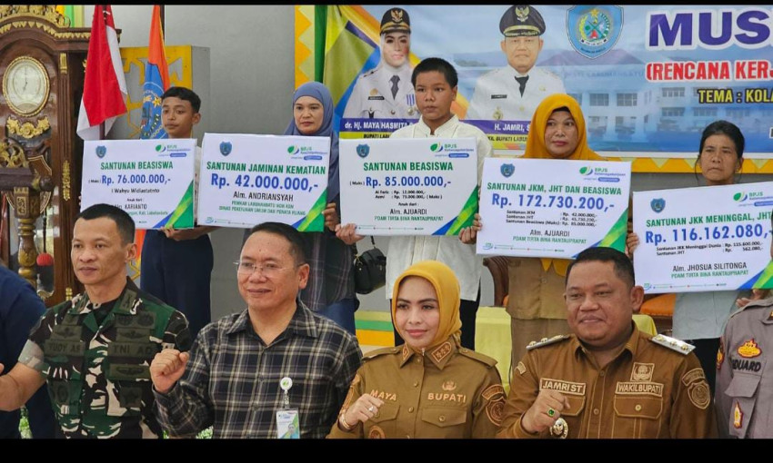 Pertama di Sumbagutt, Bupati Labuhanbatu lindungi 100 Orang Pekerja Rentan dalam Program Jamsostek