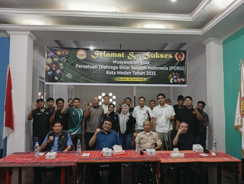 Wartawan Olahraga Pimpin Biliar Kota Medan