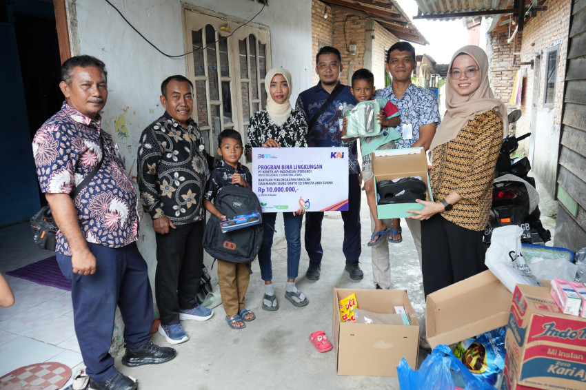 Selama Semester I 2025, KAI Divre I Sumatera Utara Salurkan Dana TJSL Rp560 Juta