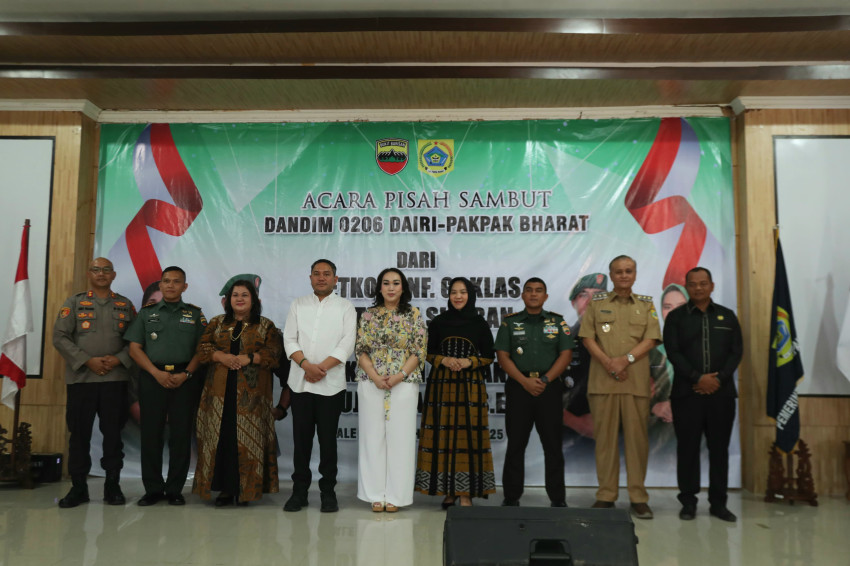 Pisah Sambut Dandim 0206/Dairi, Bupati Pakpak Bharat Komit Sinergi Forkopimda