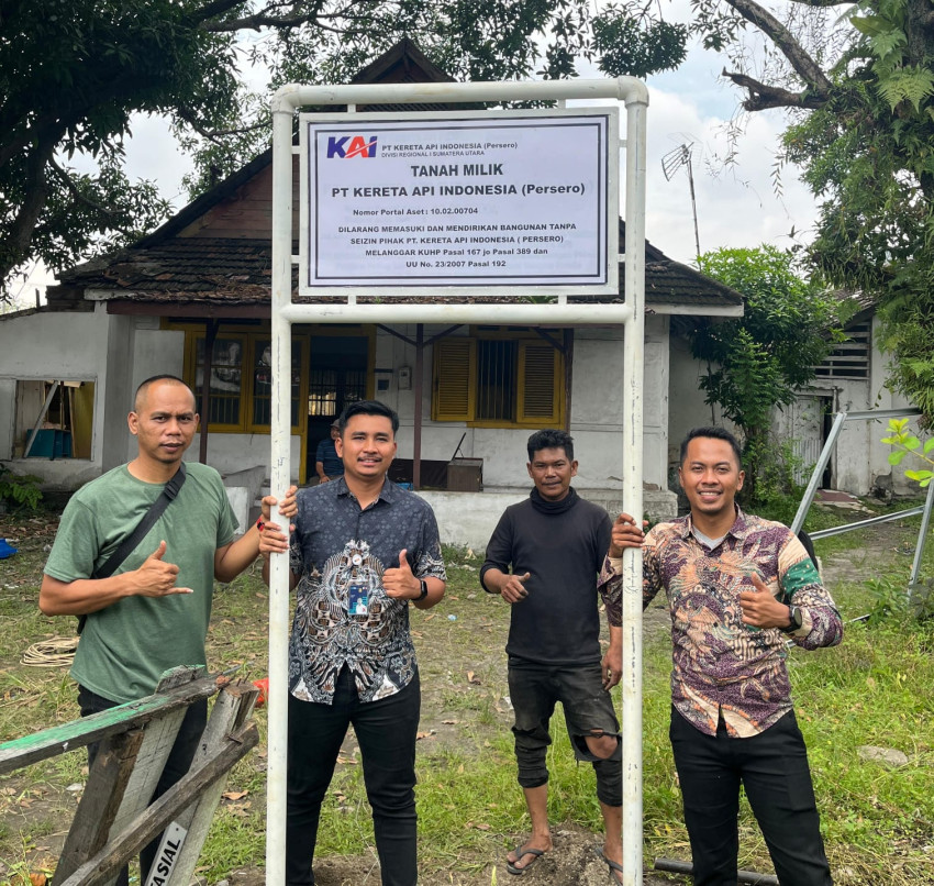 PN Medan Eksekusi Aset milik KAI yang Dikuasai Pihak Lain di Jalan Perintis Kemerdekaan
