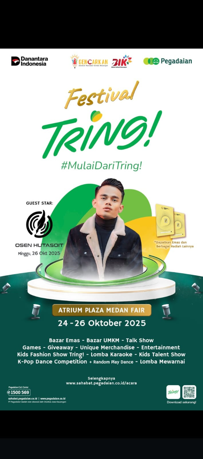 Festival Tring! Pegadaian Hadir di Medan Fair, Tawarkan Inovasi Digital dan Hiburan Seru untuk Warga Medan