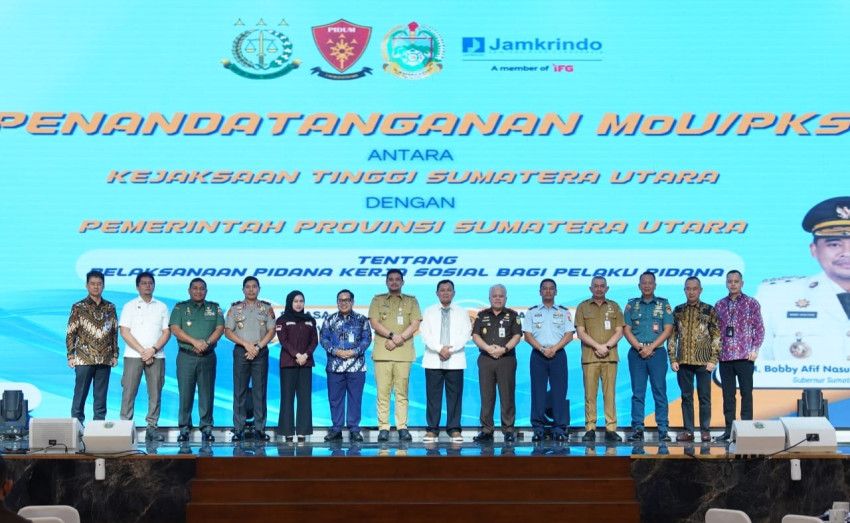 Kasdam I/BB Hadiri Penandatanganan MOU Pidana Kerja Sosial