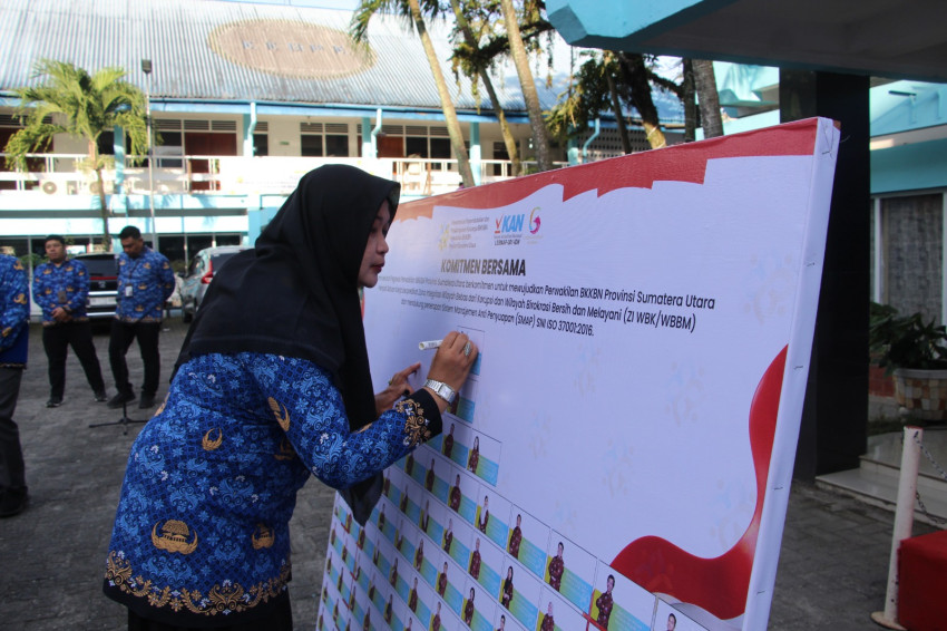 Penandatanganan Komitmen Bersama Zona Integritas: Langkah Perwakilan BKKBN Provinsi Sumatera Utara Menuju Wilayah Bebas dari Korupsi