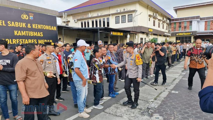 Polrestabes Medan Gaungkan Sabuk dan Kentongan Kamtibmas, Kejahatan Turun 14 Persen