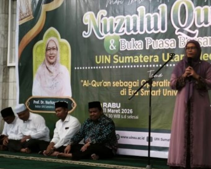 Rektor UINSU :  Peringatan Nuzulul Qur&rsquo;an Momentum Mengingat Kembali Peran Al-Qur&rsquo;an Dalam Membimbing Kehidupan Manusia